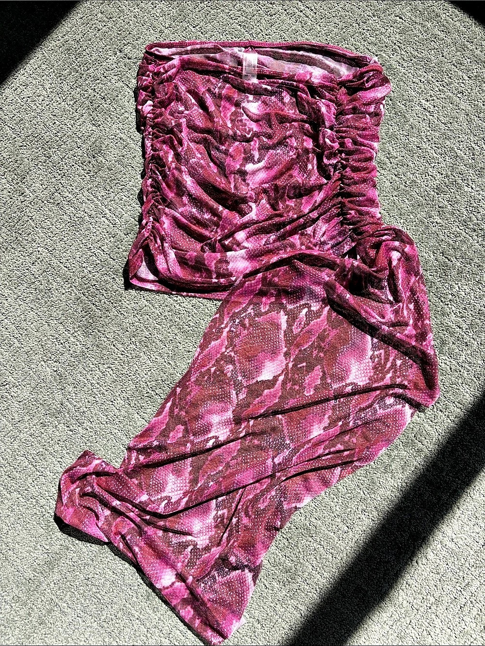 NOVA Abstract Tube Top in Pink & Purple Size XL Like New